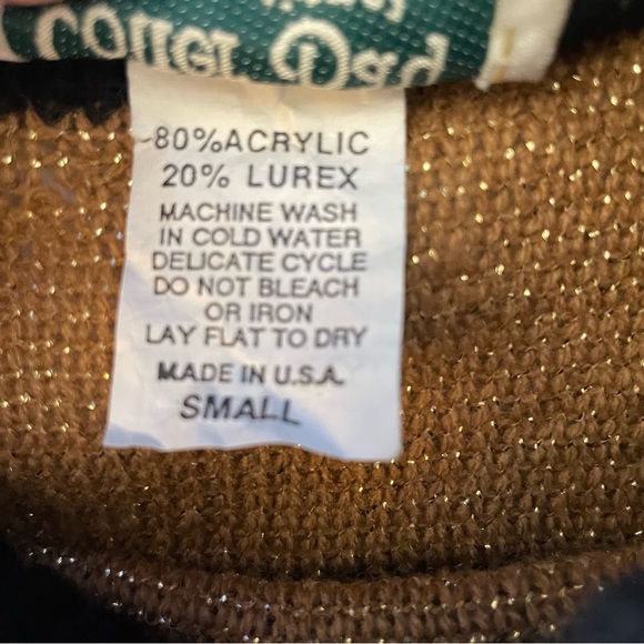 Vintage Colter Bay International black and gold striped oversized sweater, S - Picture 6 of 7